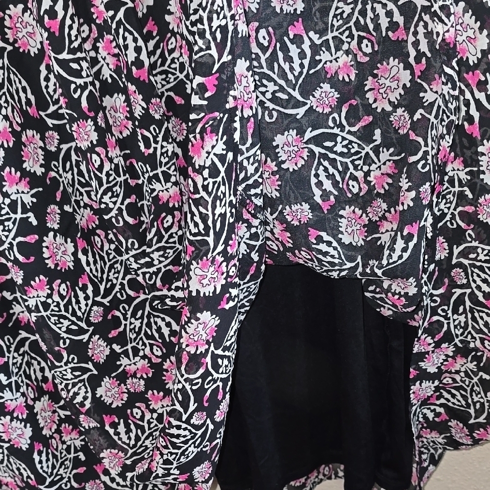 Lane Bryant V Neck Smocked Shoulder Midi Dress - Picture 6 of 7